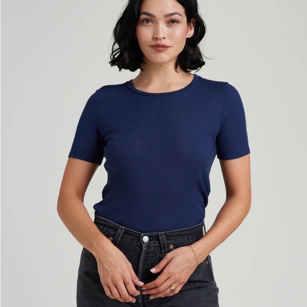 Calder Blake Rampling rib tee, sz XS